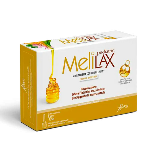 ABOCA Melilax Pediatric Microclisma con Promelaxin per Lattanti e bambini, 6 x 5g