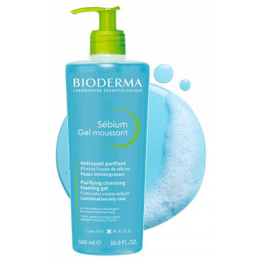 Bioderma Sebium Gel Moussant Gel Purificante 500ml - gel