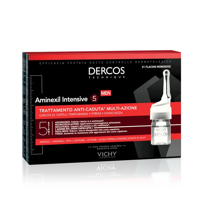 Vichy Dercos Aminexil Trattamento Anticaduta Uomo 21 Fiale