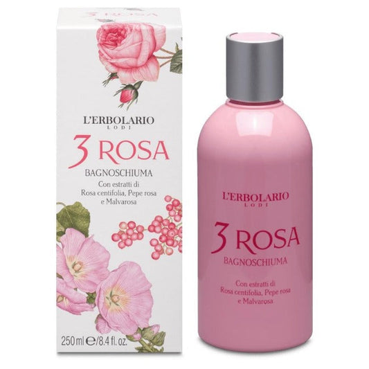 L’erbolario Bagnoschiuma 3 Rosa 250ml - bagnoschiuma