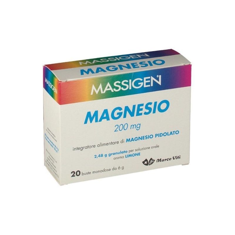 Massigen Magnesio Pidolato 20 Buste - magnesio