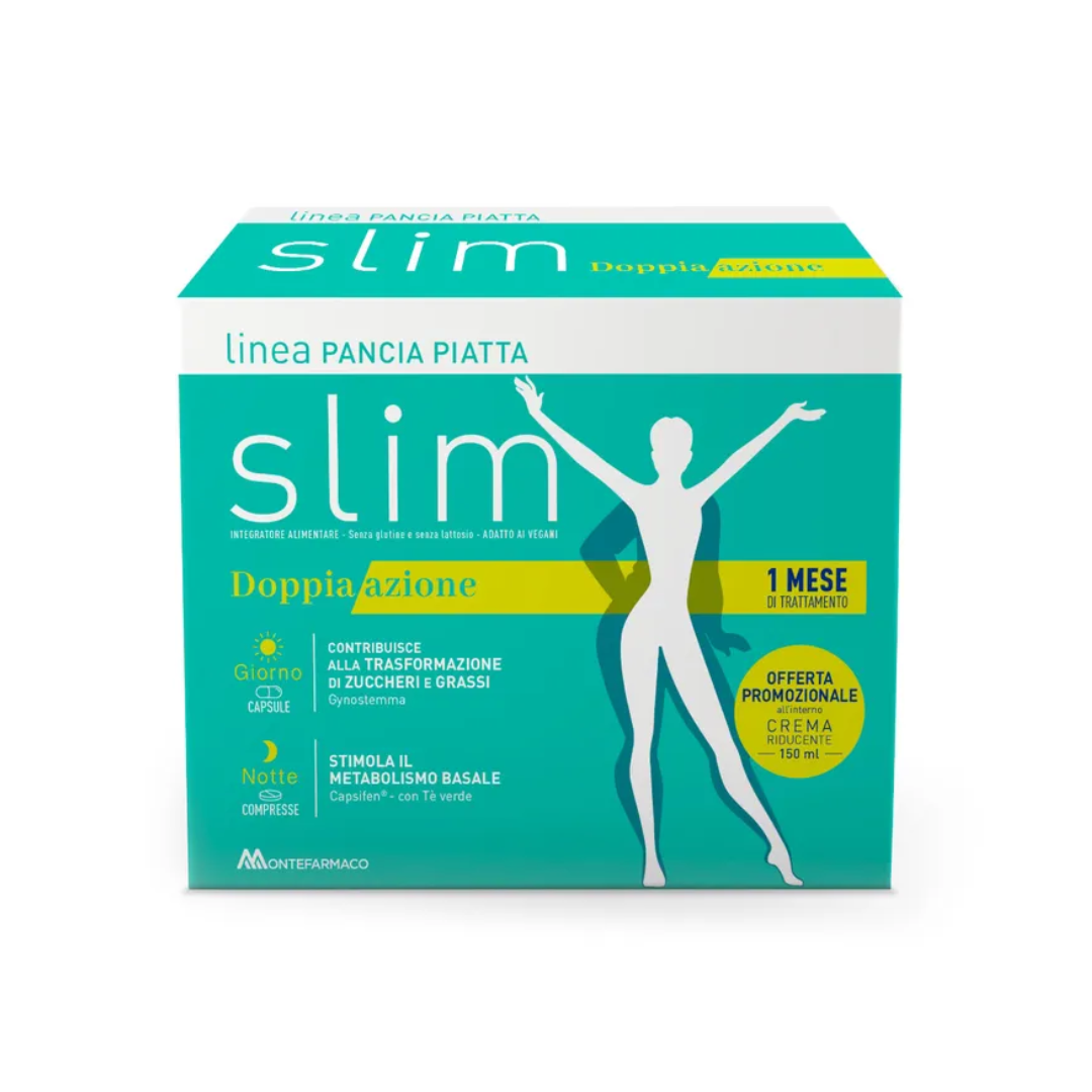 Pancia Piatta Slim 240 Capsule + Crema Riducente 150ml -